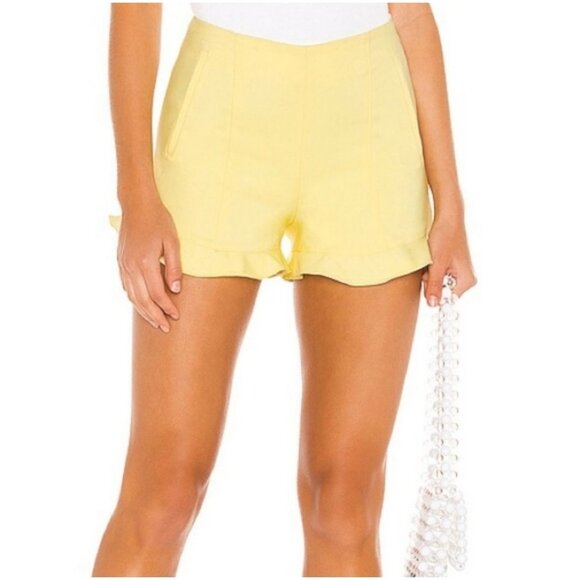 1. State Ruffle Hem Short Yellow Honeysuckle Size 10 - Picture 1 of 8